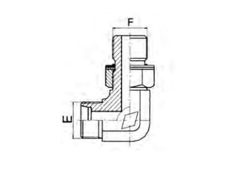 90° Elbow Sp Thread Adjustable  Stud Ends with O-ring Sealing