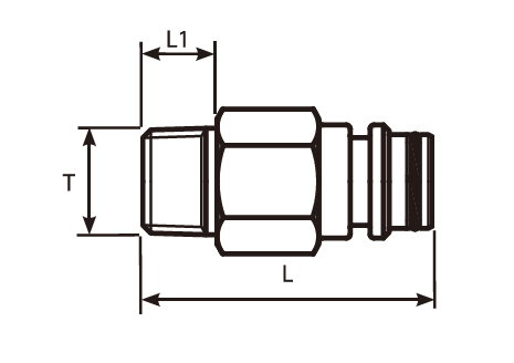 NPT Male Long - Staple Male Adaptor