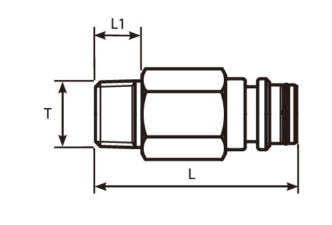 NPT Male Extra Long - Staple Male Adaptor