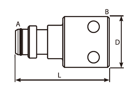 Straight Staple Male - Female Adaptor