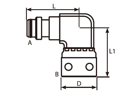 90° Staple Male- Swivel Female Adaptor