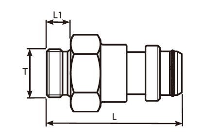 BSP Male Flat Face -Staple Male Adaptor