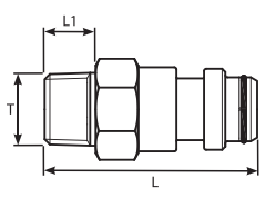 NPTF Male - Staple Male Adaptor