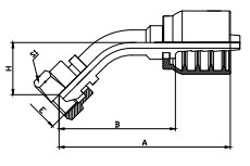 45° BSP Female 60° Cone