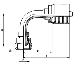 90° BSP Female 60° Cone