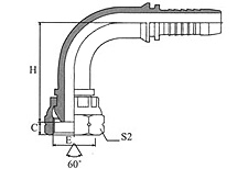 90º BSP Female 60º Cone