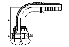 90º JIC Female 74º Cone Seat