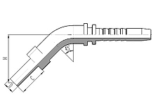 45° Metric Standpipe Straight