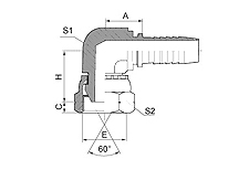 BSP Female 60º Cone Double Hexagon