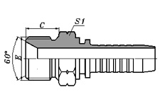 BSP Male Double Use for 60º Cone Seat or Bonded Seal