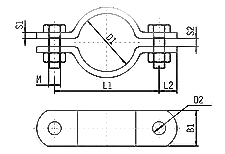 Flat Steel Tube Clamp DIN3015