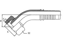 45º Metric Female Multiseal