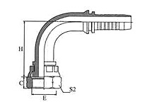 90º BSP Female Flat Seat