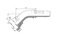 45º BSP Female Flat Seat