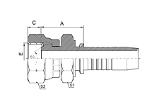 BSP Female 60º Cone Double Hexagon