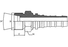 Metric Male 24° Cone Seat H.T.