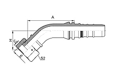 45ºORFS Female Flat Seat