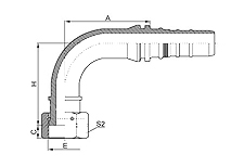 90º ORFS Female Flat Seat