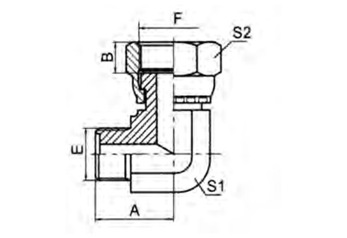 90° Elbow Metric Male O-ring