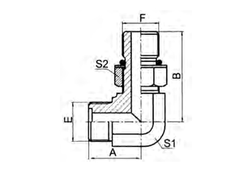 90° Elbow Metric Male O-ring