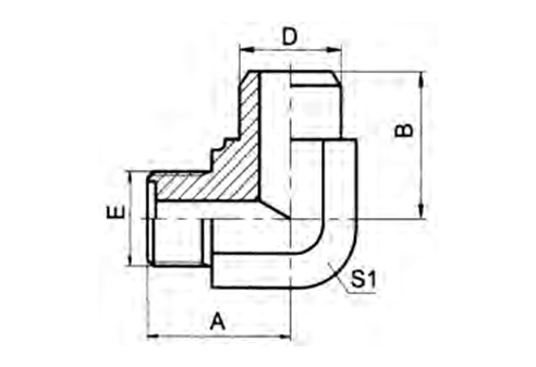 90° Elbow Metric Male O-ring