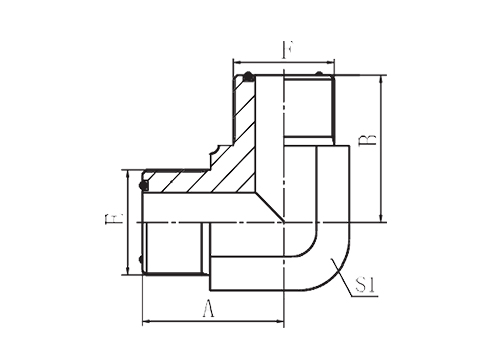 90° ELBOW ORFS MALE O-RING