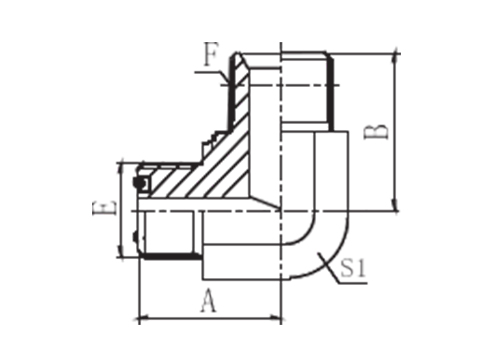 90° ELBOW ORFS MALE O-RING / NPT MALE