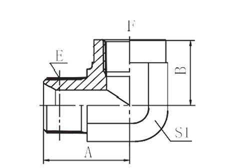 90°ELBOW NPT MALE  / NPT FEMALE