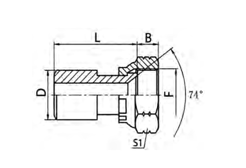 BUTT-WELD TUBE / JIC FEMALE 74° SEAT