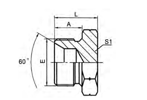 BSP MALE DOUBLE USE FOR 60° SEAT OR BONDED SEAL PLUG