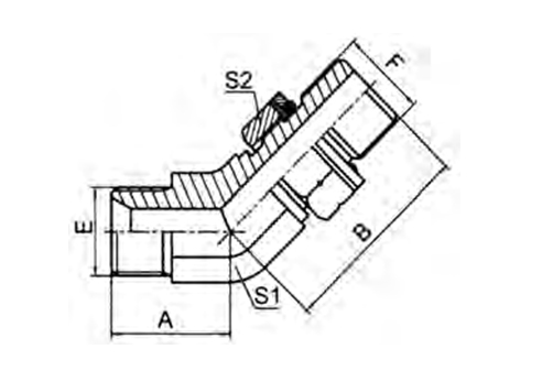 45° ELBOW BSP MALE 60° SEAT