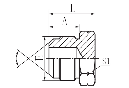 JIS Gas Male 60° Cone Plug