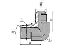 90  NPT  MALE/METRIC  MALE  90   CONE