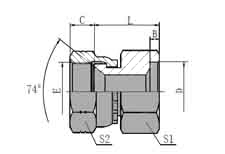 JIC FEMALE 74 SEAT/INCH SOCKET-WELD TUBE