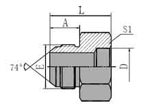 JIC MALE 74 CONE/INCH SOCKET-WELD TUBE