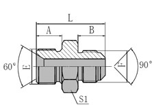 BSP MALE 60 SEAT/SAE MALE 90 CONE