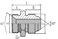 BSP  MALE  60  SEAT/METRIC  MALE  60   CONE