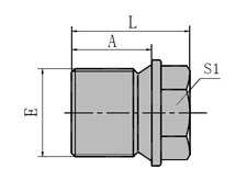 BSPP MALE BONDED SEAL PLUG DIN 910