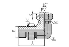 90  METRIC  O-RING  MALE/BSPP  FEMALE  60   CONE