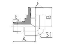 90 ELBOW BSPT MALE/BSPT Female-P5T9-SP