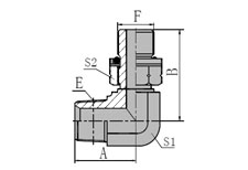 90 BSPT MALE/BSP MALE O-RING