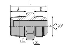 BSPT MALE/SAE  MALE 90  CONE