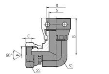 90º BSP Female 60º Cone/female Swivel