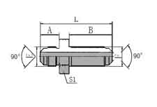 SAE Male 90 Cone Bulkhead