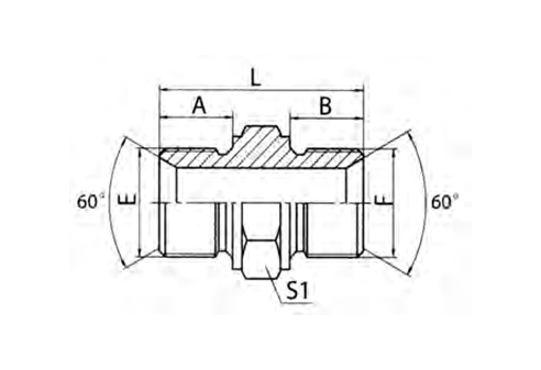 Metric Male Double Use for 60° Cone Seat or Bonded Seal