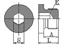 Metric Male Hollow Hex Plug