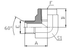 90º BSPP MALE/BSPT FEMALE 