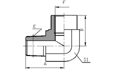 90º BSPT MALE/BSP FEMALE