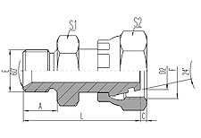 BSP MALE 60°SEAT OR BONDED SEAL/METRIC FEMALE 24° CONE O-RING