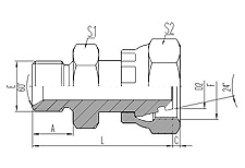 BSP MALE 60° SEAT OR BONDED SEAL/METRIC FEMALE 24° CONE O-RING